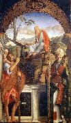 BELLINI, Giovanni Sts Christopher, Jerome and Ludwig of Toulouse Germany oil painting reproduction